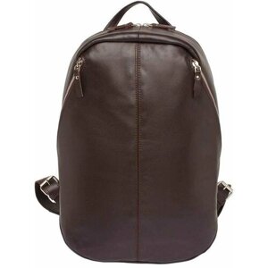 Рюкзак LAKESTONE, натуральная кожа, отделение для ноутбука, вмещает А4, внутренний карман, коричневый