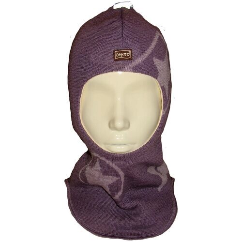 Шапка шлем teyno зимняя, шерсть, подкладка, размер 3, фиолетовый
