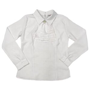Школьная блуза, размер 152, белый