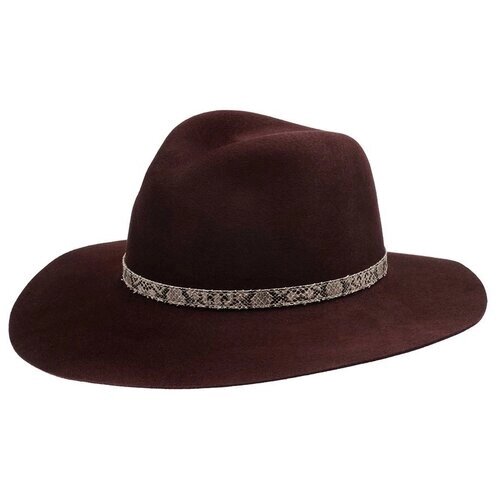 Шляпа федора Betmar демисезонная, шерсть, утепленная, размер 56, бордовый