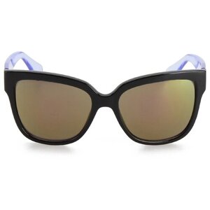 Солнцезащитные очки Alese, кошачий глаз, оправа: пластик, с защитой от УФ, зеркальные, для женщин, синий