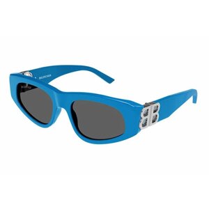 Солнцезащитные очки BALENCIAGA, кошачий глаз, оправа: пластик, для женщин, синий