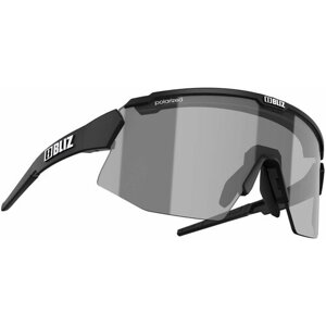 Солнцезащитные очки BLIZ, монолинза, оправа: пластик, спортивные, поляризационные, черный