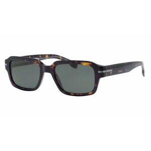 Солнцезащитные очки BOSS, прямоугольные, оправа: пластик, с защитой от УФ, для мужчин, коричневый