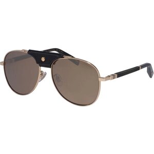 Солнцезащитные очки Chopard, авиаторы, оправа: металл, зеркальные, для мужчин, коричневый