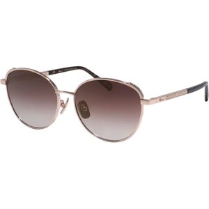Солнцезащитные очки Chopard, зеркальные, для женщин, коричневый