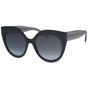 Солнцезащитные очки Elie Saab, кошачий глаз, оправа: пластик, градиентные, для женщин, черный
