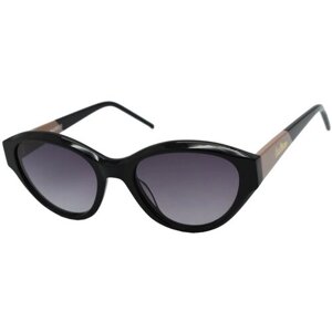 Солнцезащитные очки Enni Marco, кошачий глаз, оправа: пластик, градиентные, для женщин, черный