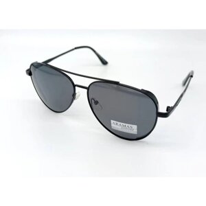 Солнцезащитные очки Fedrov, авиаторы, оправа: металл, поляризационные, для мужчин, черный