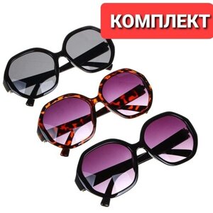 Солнцезащитные очки Galante, шестиугольные, оправа: пластик, с защитой от УФ, для женщин, фиолетовый