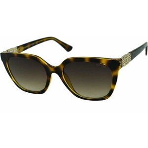 Солнцезащитные очки GUESS, вайфареры, с защитой от УФ, градиентные, для женщин, коричневый