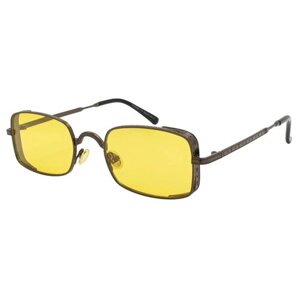 Солнцезащитные очки HAVVS, прямоугольные, оправа: металл, спортивные, поляризационные, с защитой от УФ, желтый