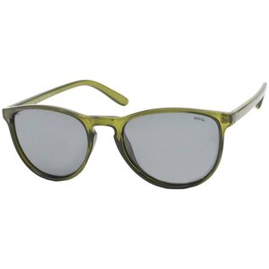 Солнцезащитные очки Invu, вайфареры, оправа: пластик, поляризационные, ударопрочные, со 100% защитой от УФ-лучей, зеленый