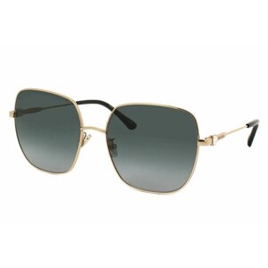 Солнцезащитные очки Jimmy Choo, квадратные, оправа: металл, градиентные, для женщин, золотой
