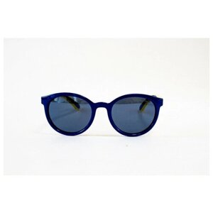 Солнцезащитные очки , круглые, оправа: пластик, синий