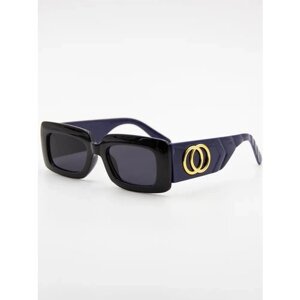 Солнцезащитные очки , квадратные, ударопрочные, спортивные, с защитой от УФ, черный