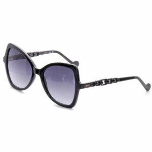 Солнцезащитные очки LIU JO, серый, черный