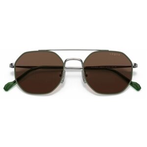Солнцезащитные очки Luxottica, шестиугольные, с защитой от УФ, для мужчин, зеленый