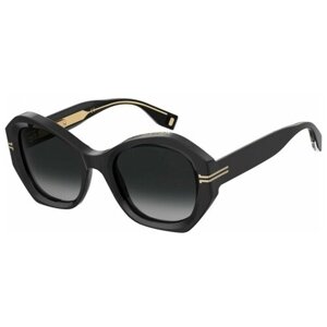 Солнцезащитные очки MARC JACOBS, овальные, оправа: пластик, с защитой от УФ, для женщин, черный