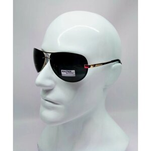 Солнцезащитные очки Matrix, авиаторы, оправа: пластик, спортивные, поляризационные, с защитой от УФ, золотой