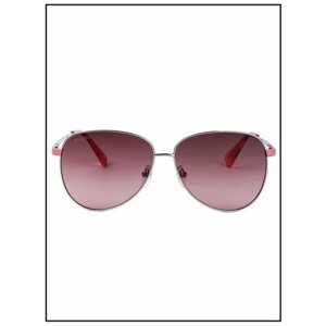 Солнцезащитные очки Max & Co., авиаторы, оправа: металл, с защитой от УФ, градиентные, для женщин, розовый