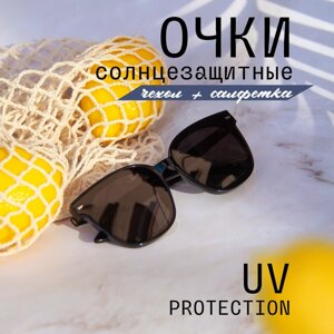 Солнцезащитные очки MI1008-C5, квадратные, оправа: пластик, градиентные, поляризационные, с защитой от УФ, для женщин, черный