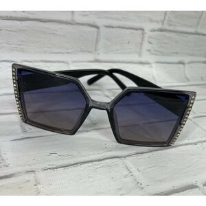 Солнцезащитные очки MORE JANE PM8156, квадратные, оправа: пластик, для женщин, черный