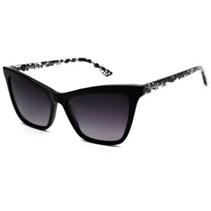 Солнцезащитные очки NEOLOOK, кошачий глаз, оправа: пластик, для женщин, черный