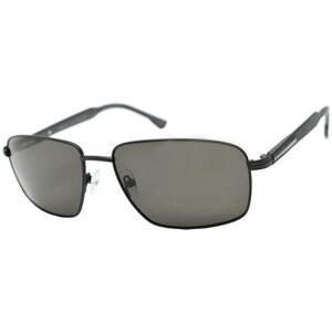 Солнцезащитные очки NEOLOOK, прямоугольные, оправа: металл, поляризационные, с защитой от УФ, для мужчин, серый