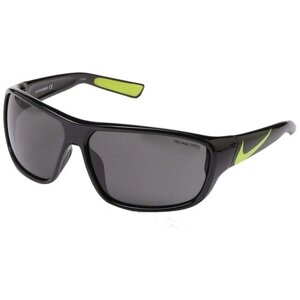 Солнцезащитные очки NIKE, прямоугольные, спортивные, с защитой от УФ, черный