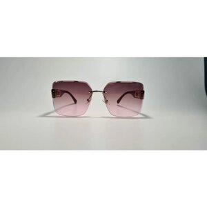 Солнцезащитные очки Noname, квадратные, оправа: пластик, с защитой от УФ, градиентные, устойчивые к появлению царапин, для женщин, розовый