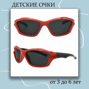 Солнцезащитные очки , оправа: пластик, красный