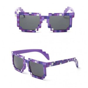 Солнцезащитные очки Pixel Crew, квадратные, оправа: пластик, фиолетовый