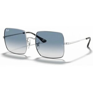 Солнцезащитные очки Ray-Ban, прямоугольные, оправа: металл, с защитой от УФ, для женщин, серебряный