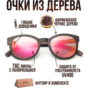 Солнцезащитные очки Timbersun, кошачий глаз, коричневый
