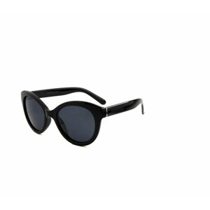 Солнцезащитные очки Tropical, кошачий глаз, оправа: пластик, поляризационные, с защитой от УФ, для женщин, черный