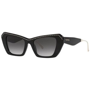 Солнцезащитные очки Valentino, бабочка, для женщин, черный