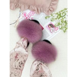 Тапочки Лапки Кошки, размер 40, розовый, фиолетовый