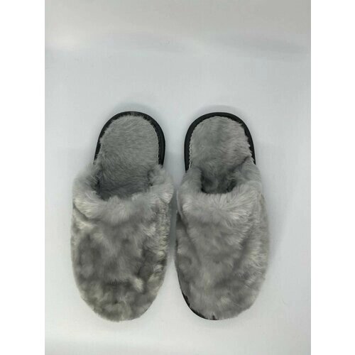 Тапочки Original Fur company, размер 31, серый