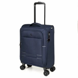 Умный чемодан Torber T1901S-Blue, нейлон, текстиль, 32 л, размер S, синий
