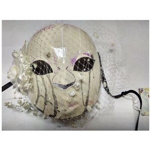 Женская маска Череп с вуалью (11947)