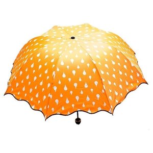 Зонт ЭВРИКА подарки и удивительные вещи, механика, для женщин, оранжевый