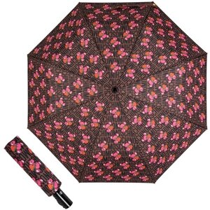 Зонт MOSCHINO, автомат, купол 96 см., 8 спиц, система «антиветер», для женщин, розовый, коричневый
