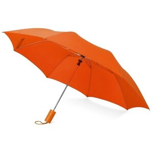 Зонт полуавтомат, 2 сложения, купол 94 см., чехол в комплекте, оранжевый