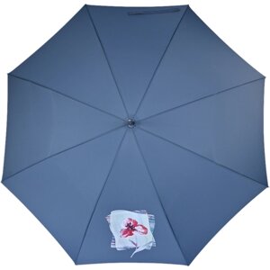 Зонт-трость Airton, полуавтомат, купол 104 см., 8 спиц, для женщин, синий, голубой