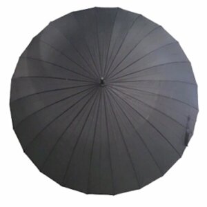 Зонт-трость полуавтомат, купол 110 см., 24 спиц, система «антиветер», чехол в комплекте, черный