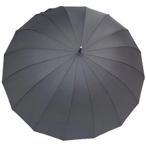 Зонт-трость полуавтомат, купол 120 см., 16 спиц, система «антиветер», чехол в комплекте, черный
