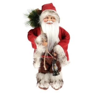 Фигурка Сима-ленд Дед Мороз в красной шубке с фонариком и мешочком