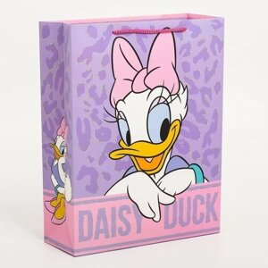 Пакет подарочный "Daisy duck", Минни Маус, 31х40х11,5 см