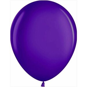 Шарики воздушные (12'30 см) Фиолетовый (863), металлик, 100 шт. набор шаров на праздник